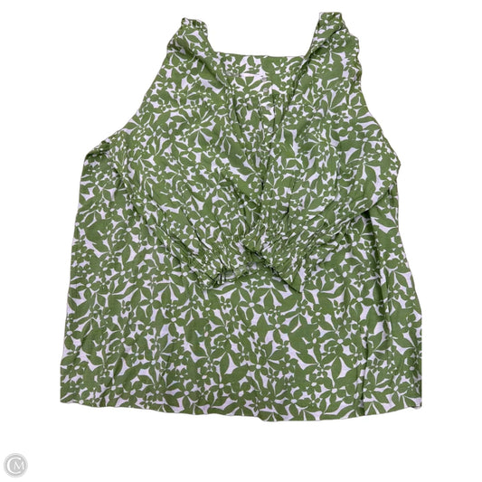 Top Long Sleeve By Lc Lauren Conrad In Green & White, Size: 3x
