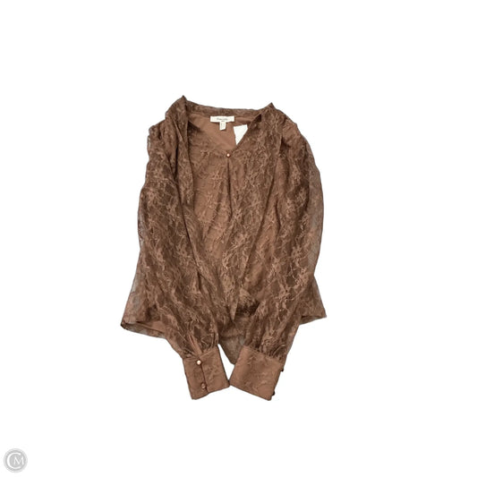 Top Long Sleeve By Clothes Mentor In Brown, Size: S
