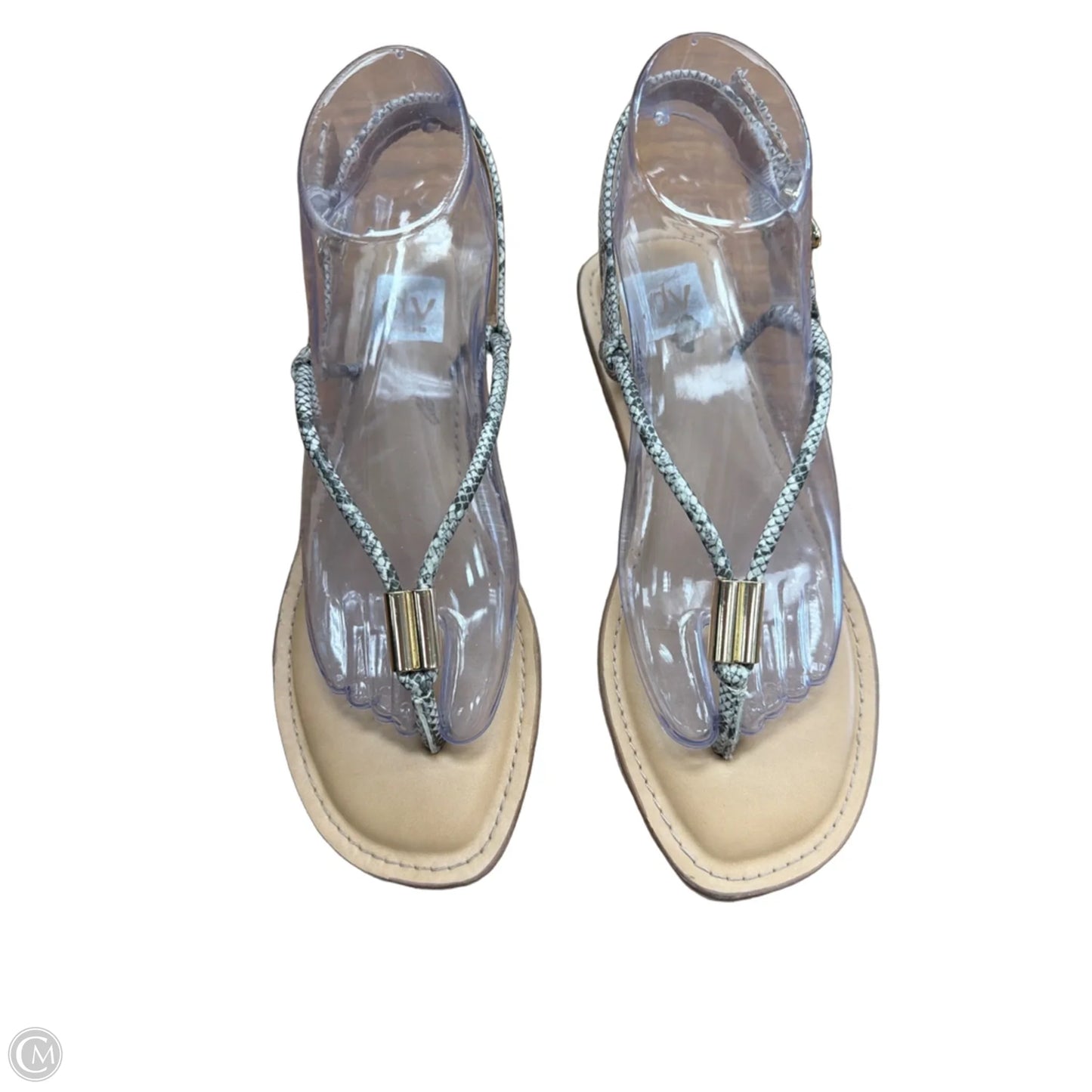 Sandals Flats By Dv In Snakeskin Print, Size: 8.5
