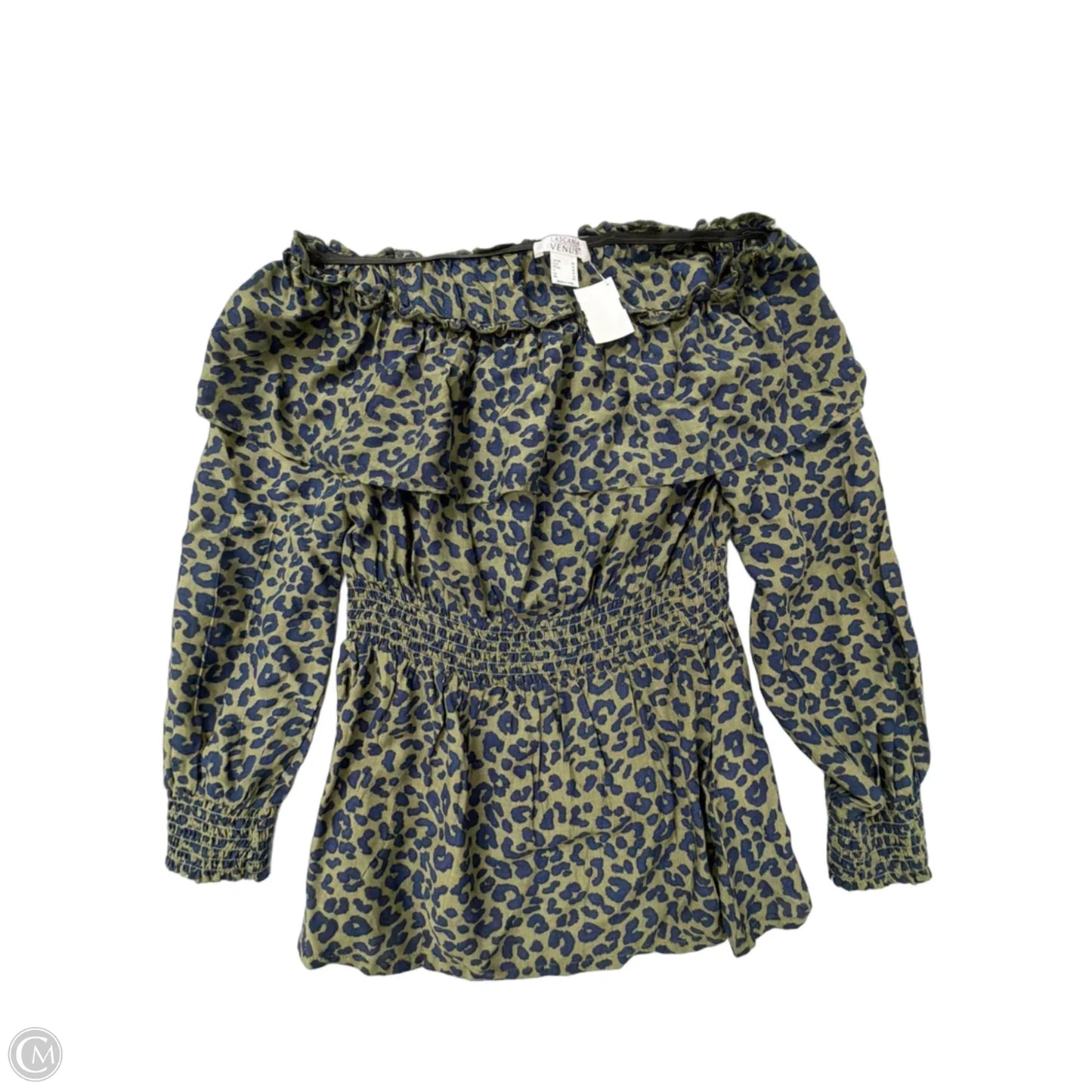 Top Long Sleeve By Lascana In Blue & Green, Size: Xs