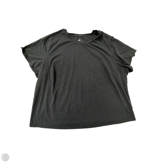 Top Short Sleeve Basic By A New Day In Black, Size: 3x