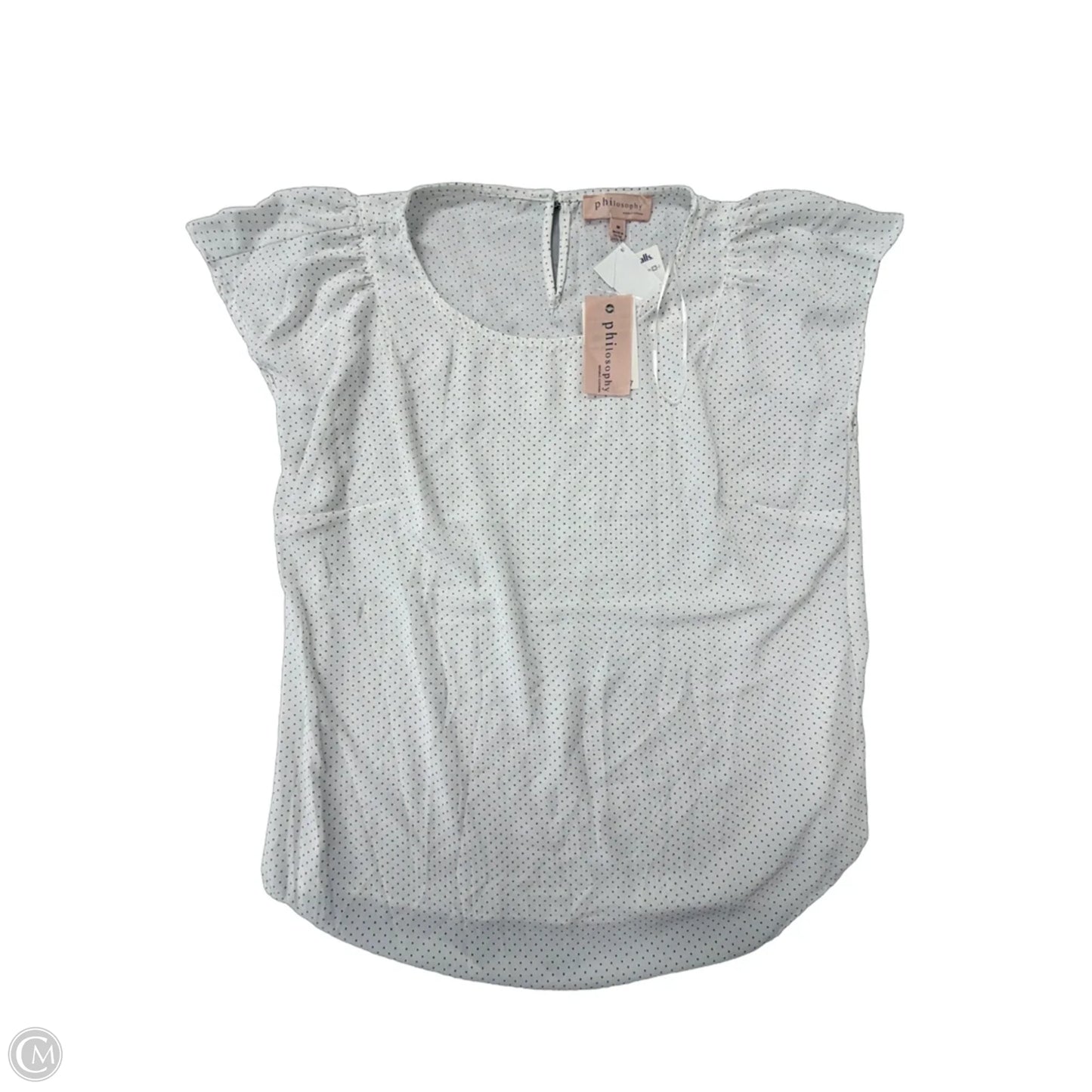 Top Short Sleeve By Philosophy In Polkadot Pattern, Size: M