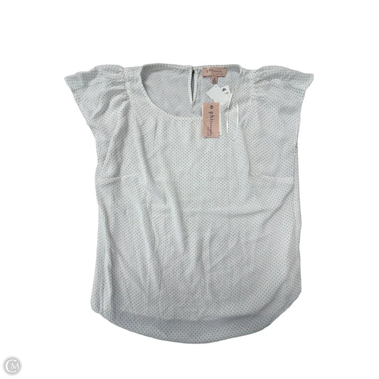 Top Short Sleeve By Philosophy In Polkadot Pattern, Size: M