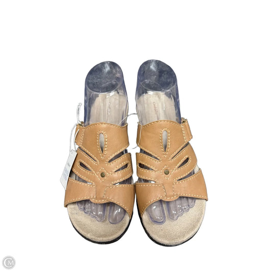 Sandals Flats By Croft And Barrow In Brown, Size: 6
