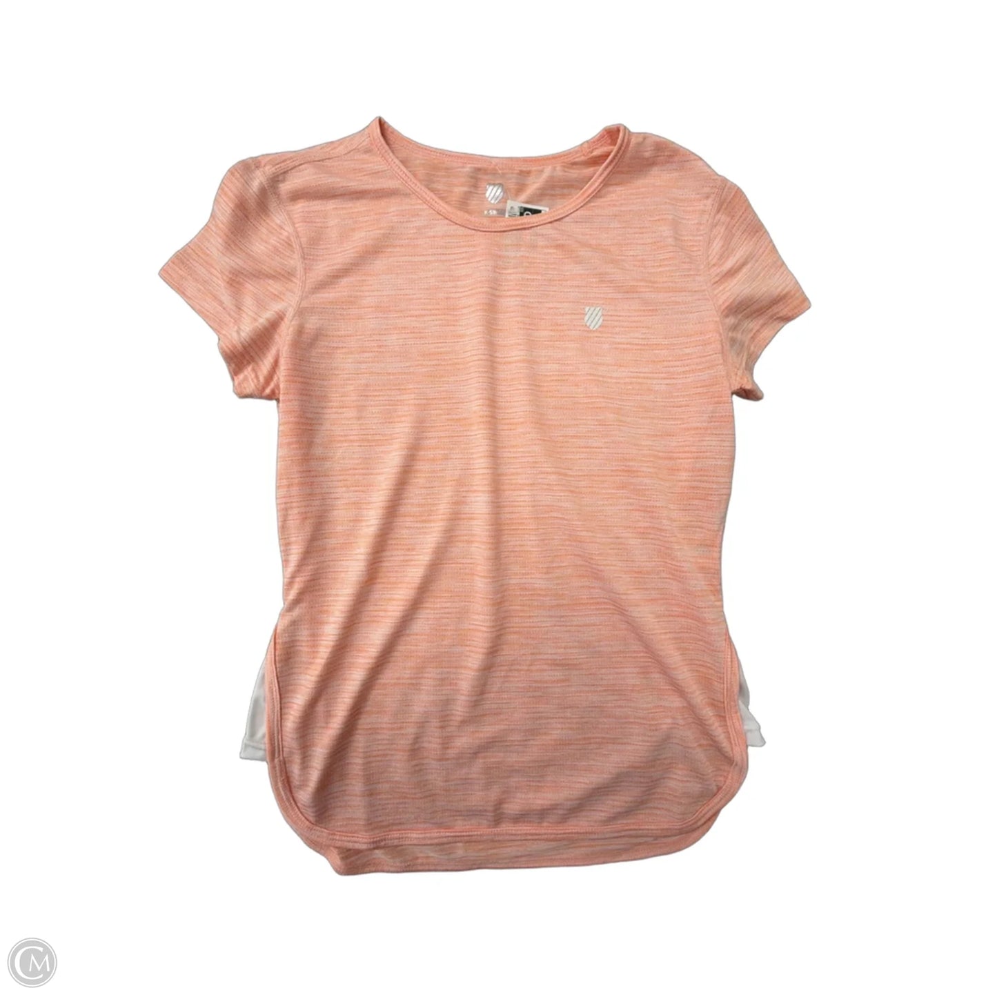 Athletic Top Short Sleeve By K Swiss In Orange, Size: Xs