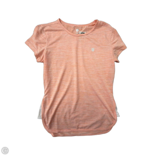 Athletic Top Short Sleeve By K Swiss In Orange, Size: Xs