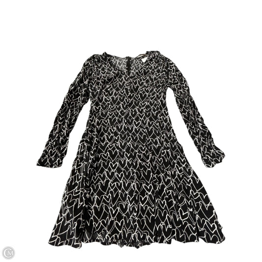 Dress Casual Midi By Loft In Black & White, Size: Xs