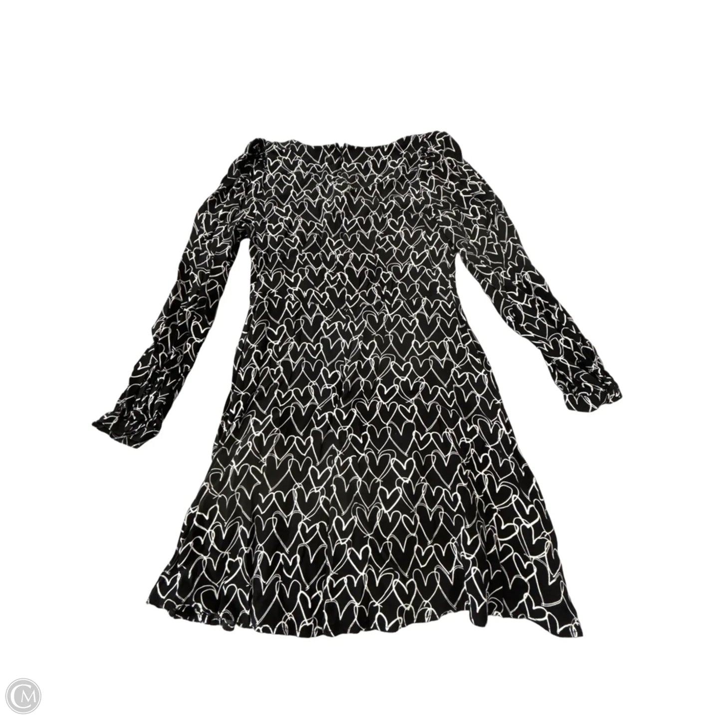 Dress Casual Midi By Loft In Black & White, Size: Xs
