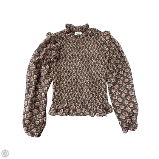 Top Long Sleeve By Molly Bracken In Floral Print, Size: S