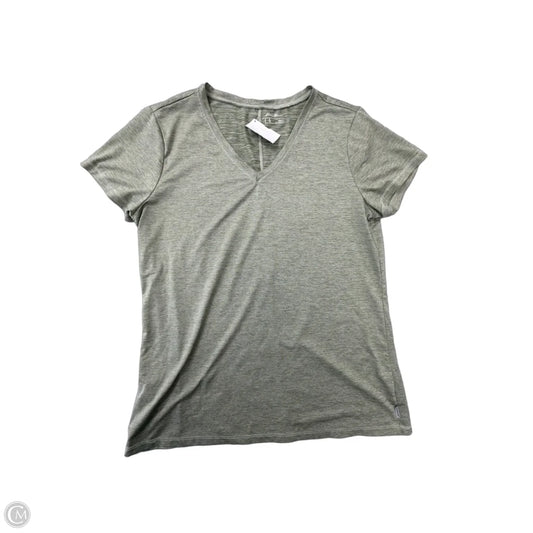 Athletic Top Short Sleeve By Eddie Bauer In Green, Size: L