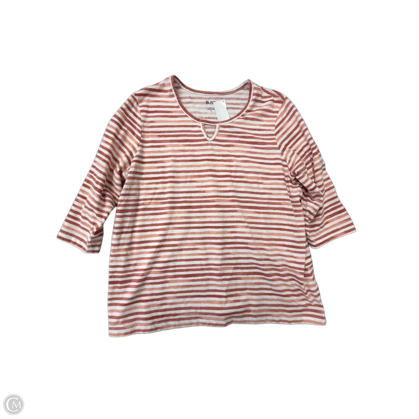 Top 3/4 Sleeve By Blair In Striped Pattern, Size: Xl