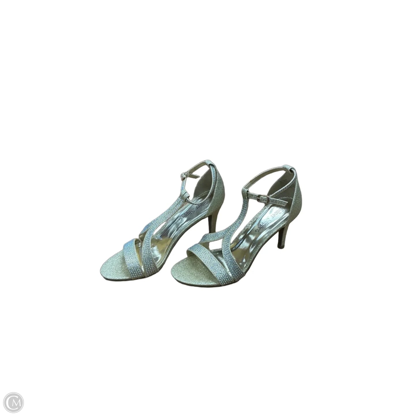 Sandals Heels Kitten By Sliver Slipper In Gold, Size: 8