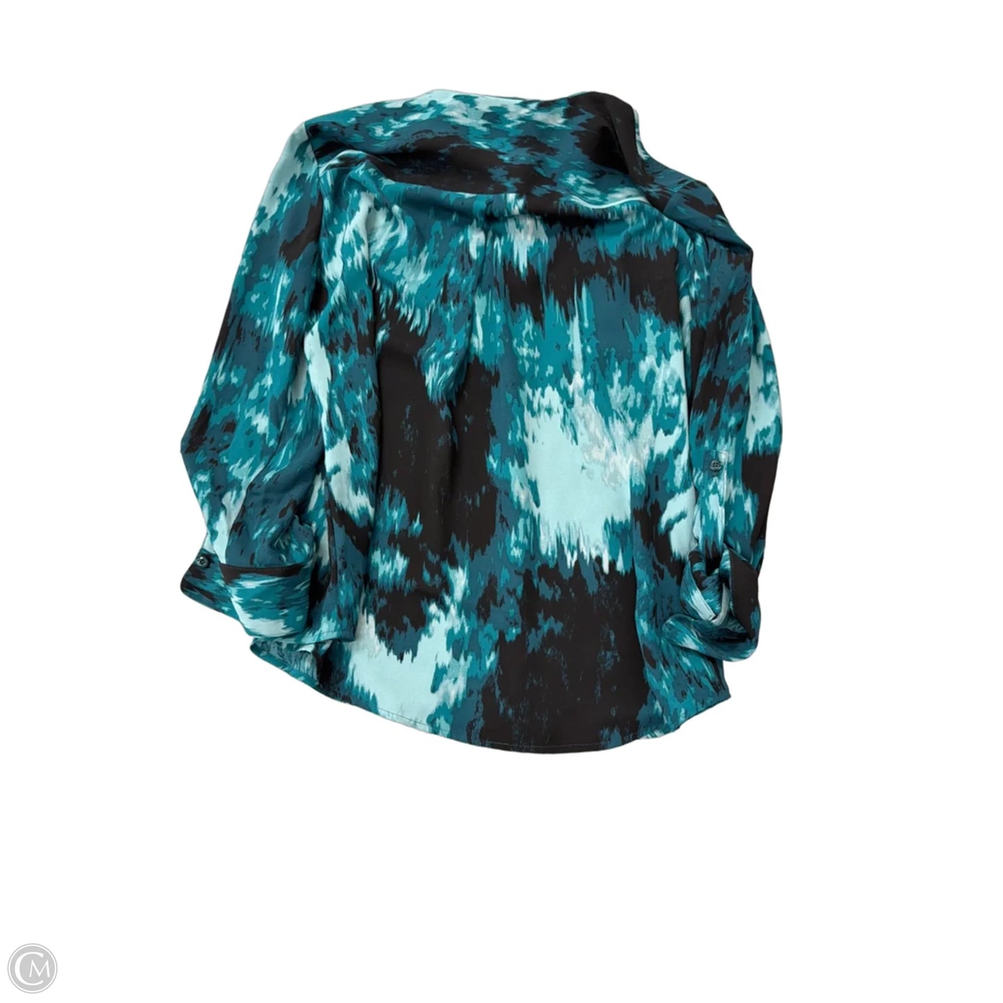 Top Long Sleeve By Investments In Black & Green, Size: Sp