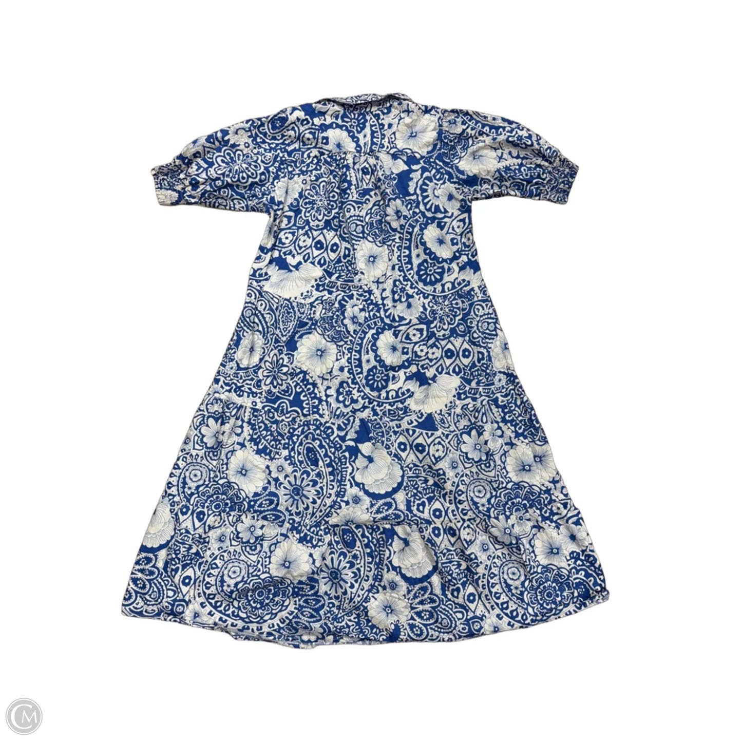Dress Casual Maxi By Umgee In Blue & Cream, Size: M