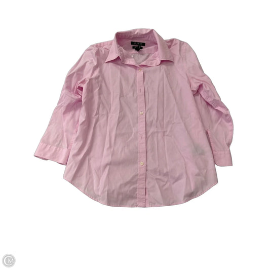Top Long Sleeve By Lauren By Ralph Lauren In Pink, Size: M
