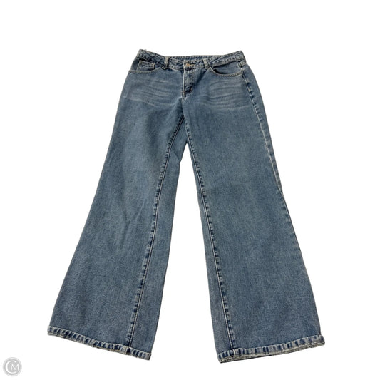 Jeans Wide Leg By Shein In Blue Denim, Size: 6