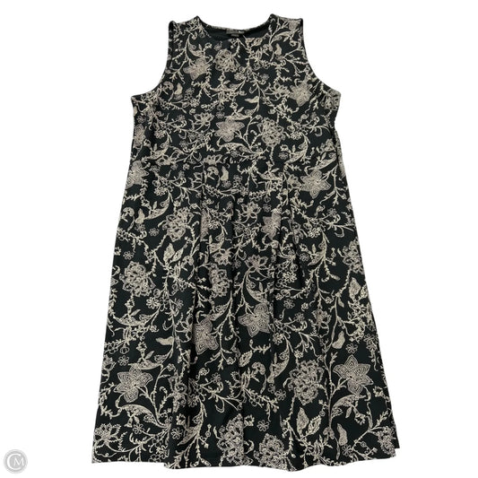 Dress Casual Midi By J. Jill In Black & Cream, Size: M
