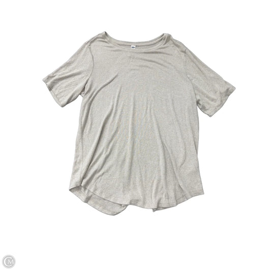 Top Short Sleeve Basic By Old Navy In Beige, Size: Xl