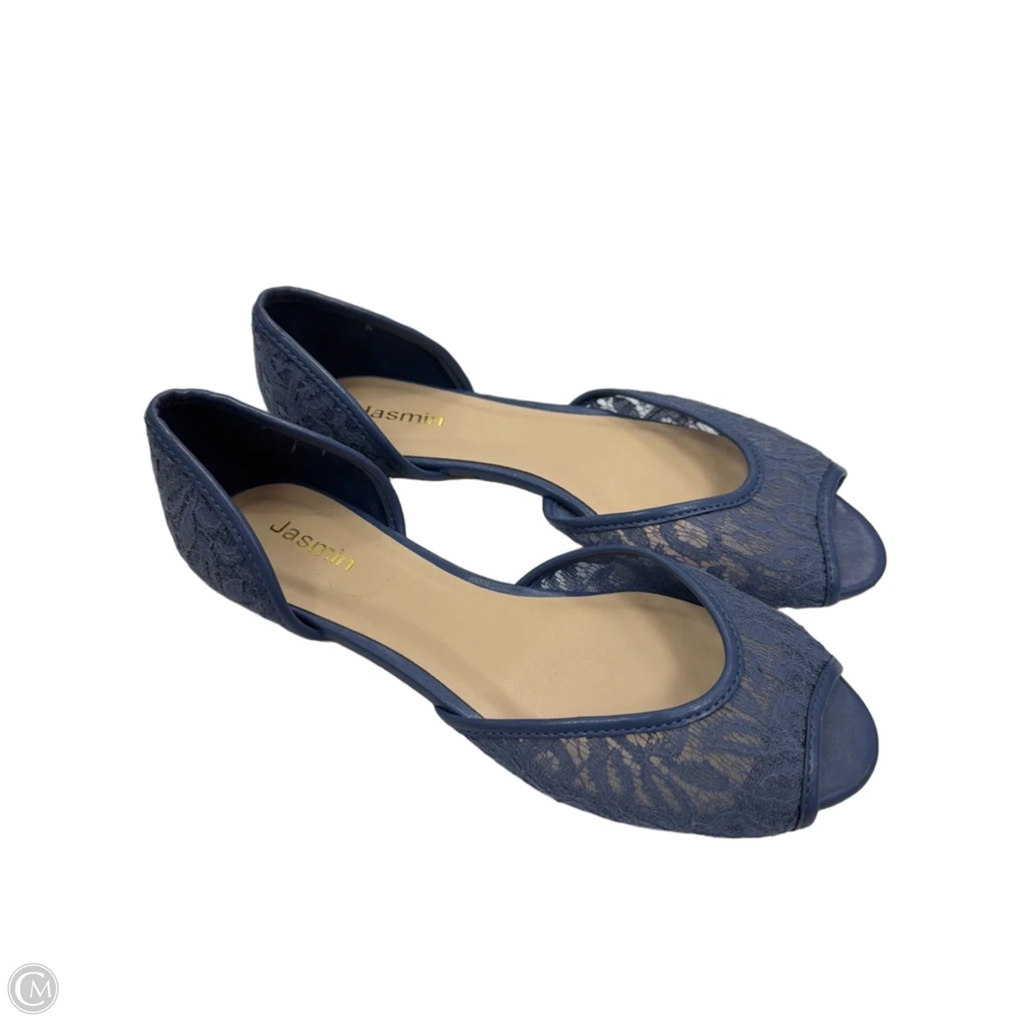 Sandals Flats By Clothes Mentor In Blue, Size: 7.5