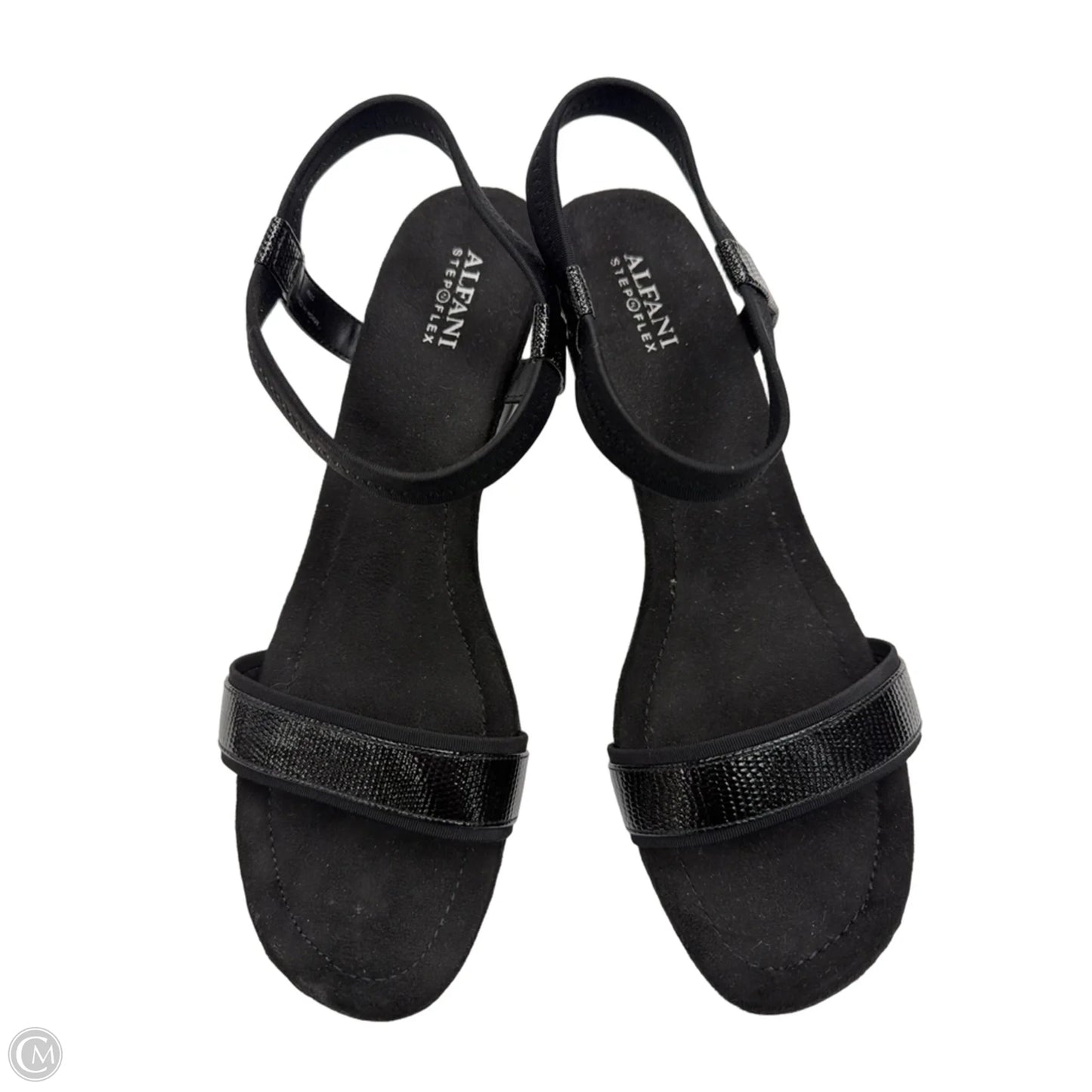 Sandals Heels Wedge By Alfani In Black, Size: 10