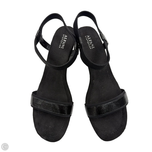 Sandals Heels Wedge By Alfani In Black, Size: 10