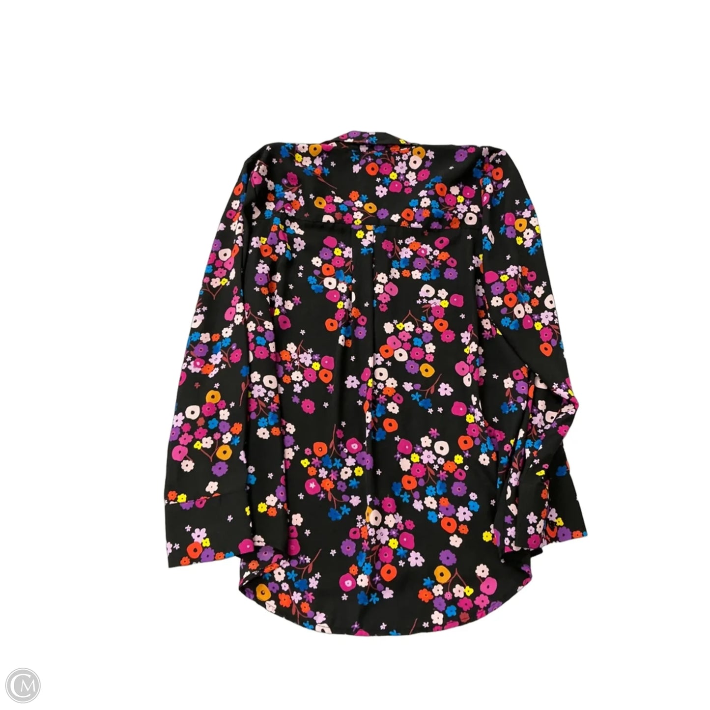 Top Long Sleeve By Popsugar In Floral Print, Size: 1x