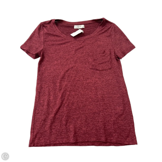 Top Short Sleeve By Abercrombie And Fitch In Maroon, Size: Xs