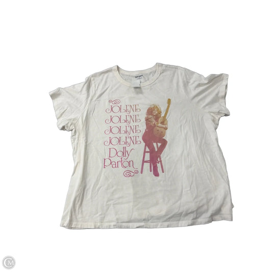 Top Short Sleeve By Old Navy In Cream, Size: 1x