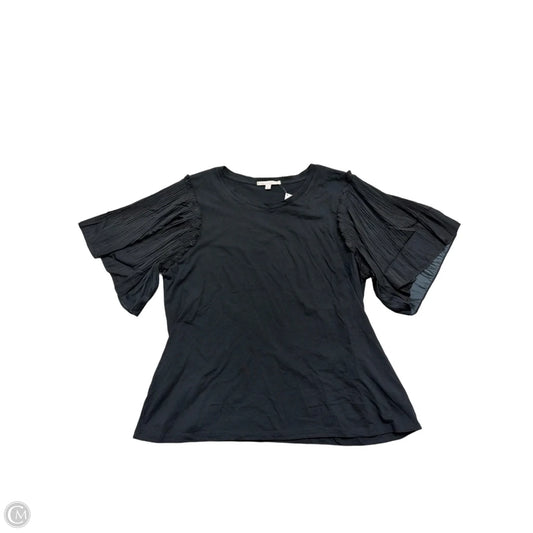 Top Short Sleeve By Clothes Mentor In Black, Size: 1x
