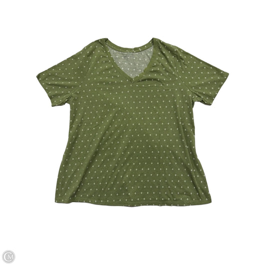 Top Short Sleeve By Lane Bryant In Green, Size: 1x