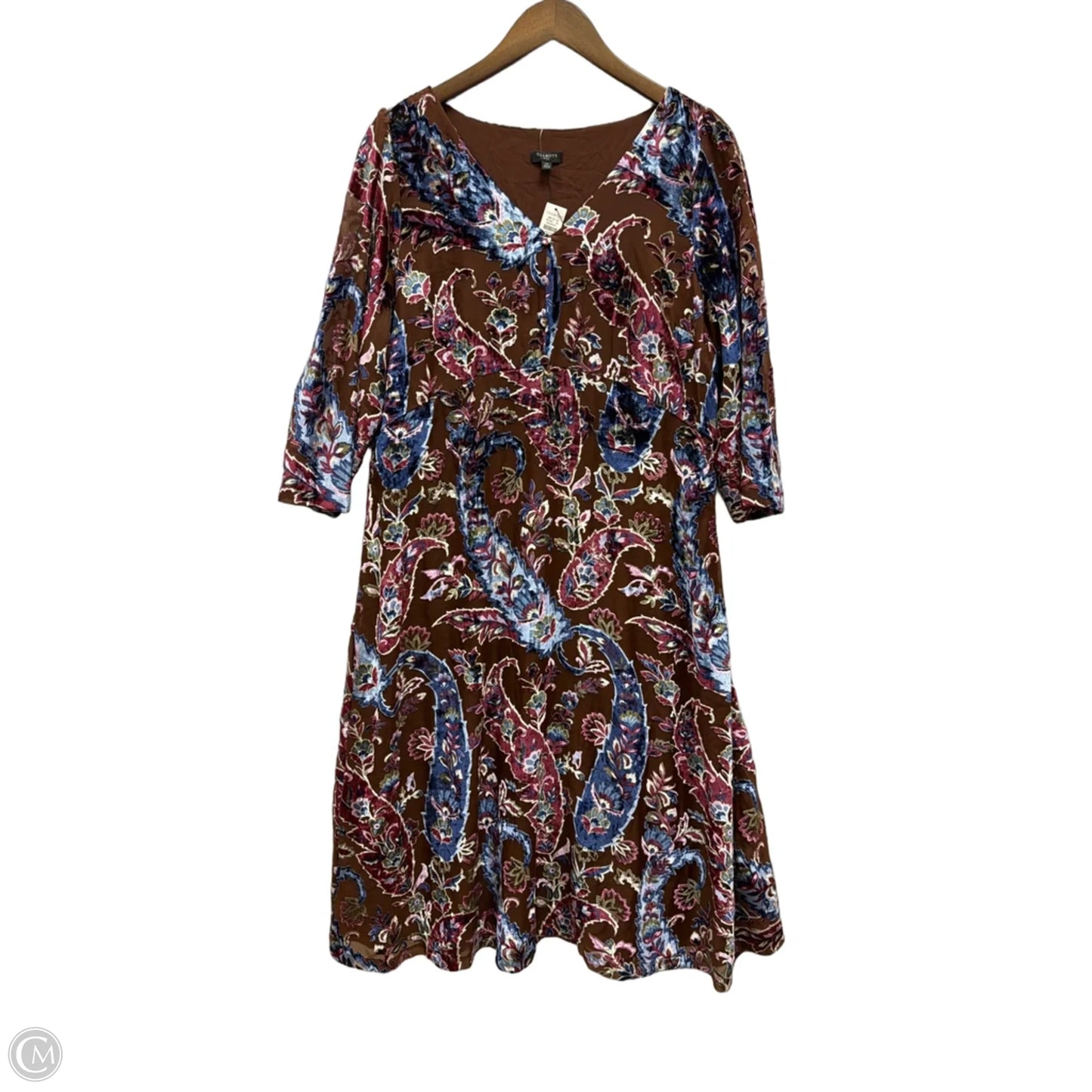 Dress Casual Midi By Talbots In Floral Print, Size: Xlp