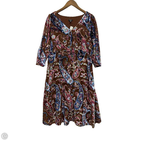 Dress Casual Midi By Talbots In Floral Print, Size: Xlp