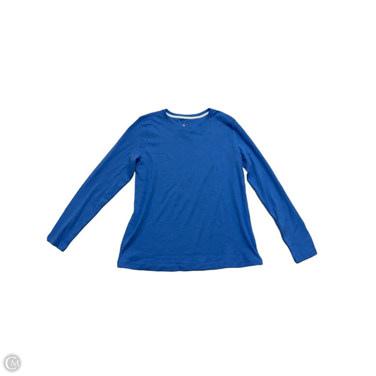 Top Long Sleeve Basic By Isaac Mizrahi Live Qvc In Blue, Size: M