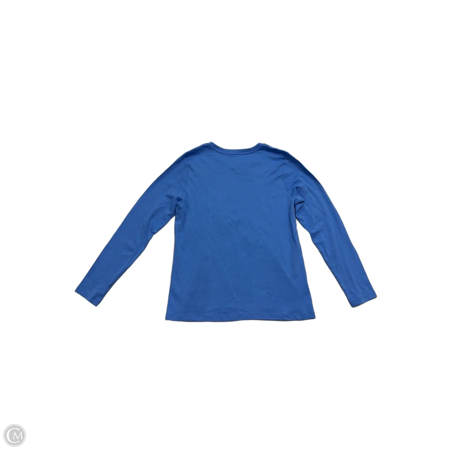 Top Long Sleeve Basic By Isaac Mizrahi Live Qvc In Blue, Size: M