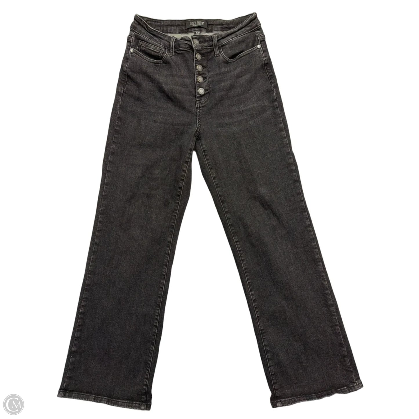 Jeans Wide Leg By Judy Blue In Black Denim, Size: 6