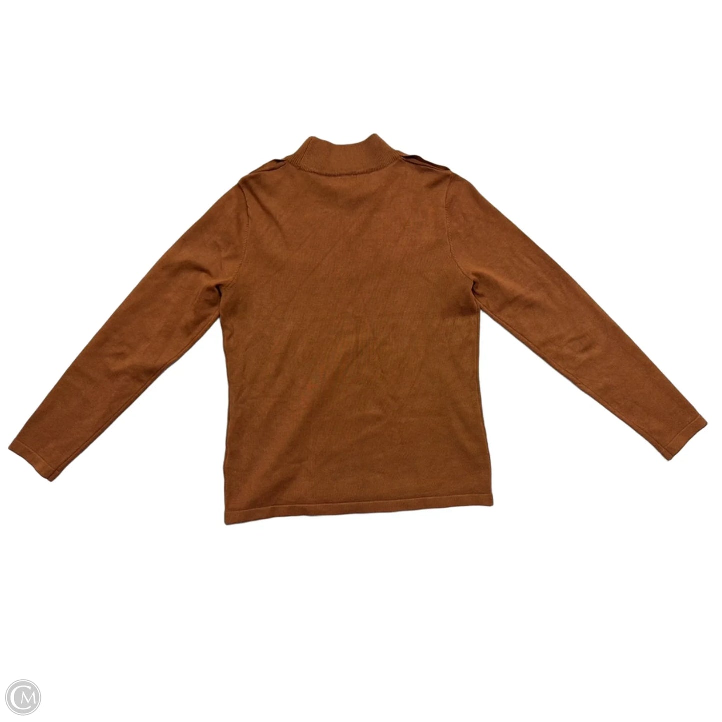 Top Long Sleeve By Carmen By Carmen Marc Valvo In Brown, Size: M