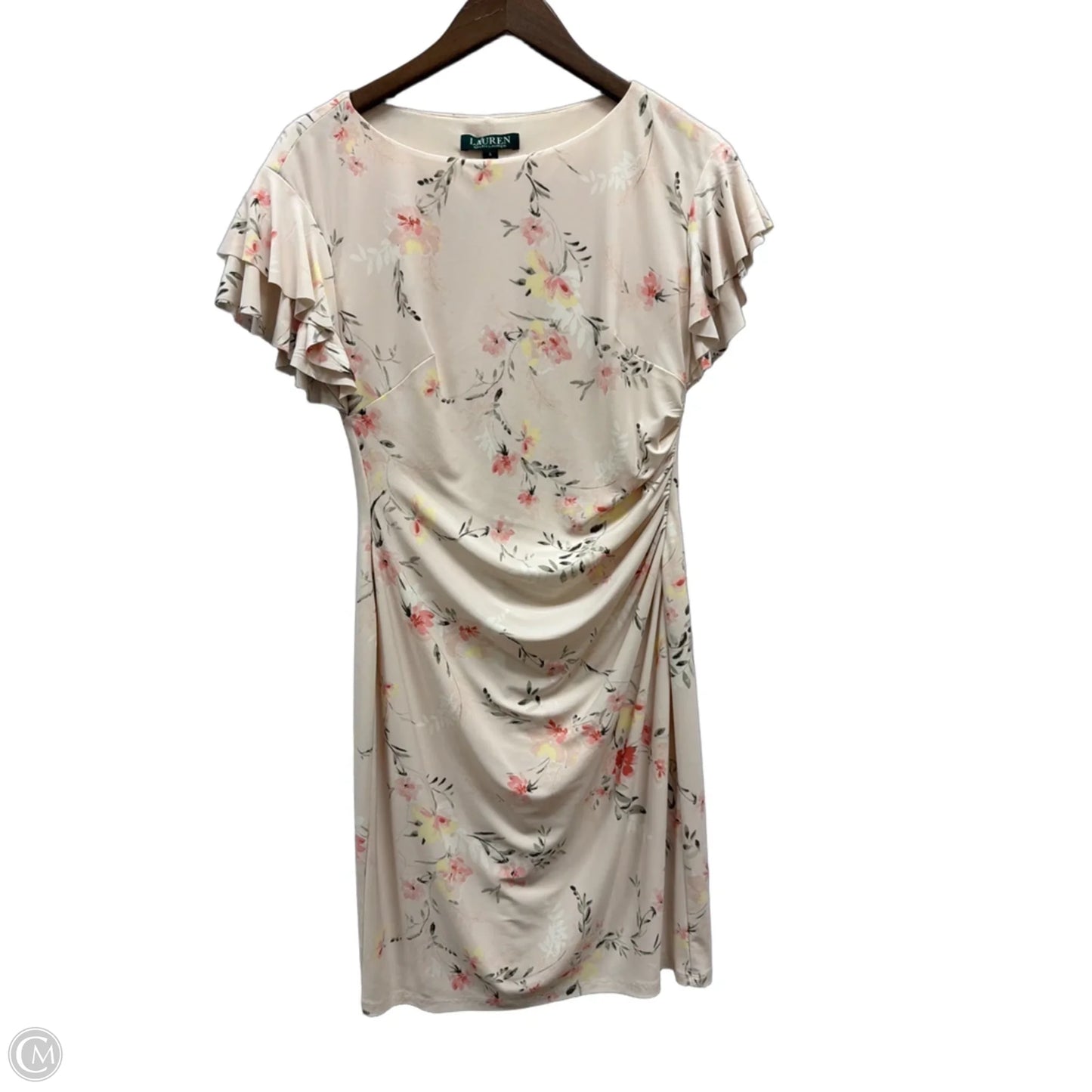 Dress Casual Midi By Lauren By Ralph Lauren In Floral Print, Size: S