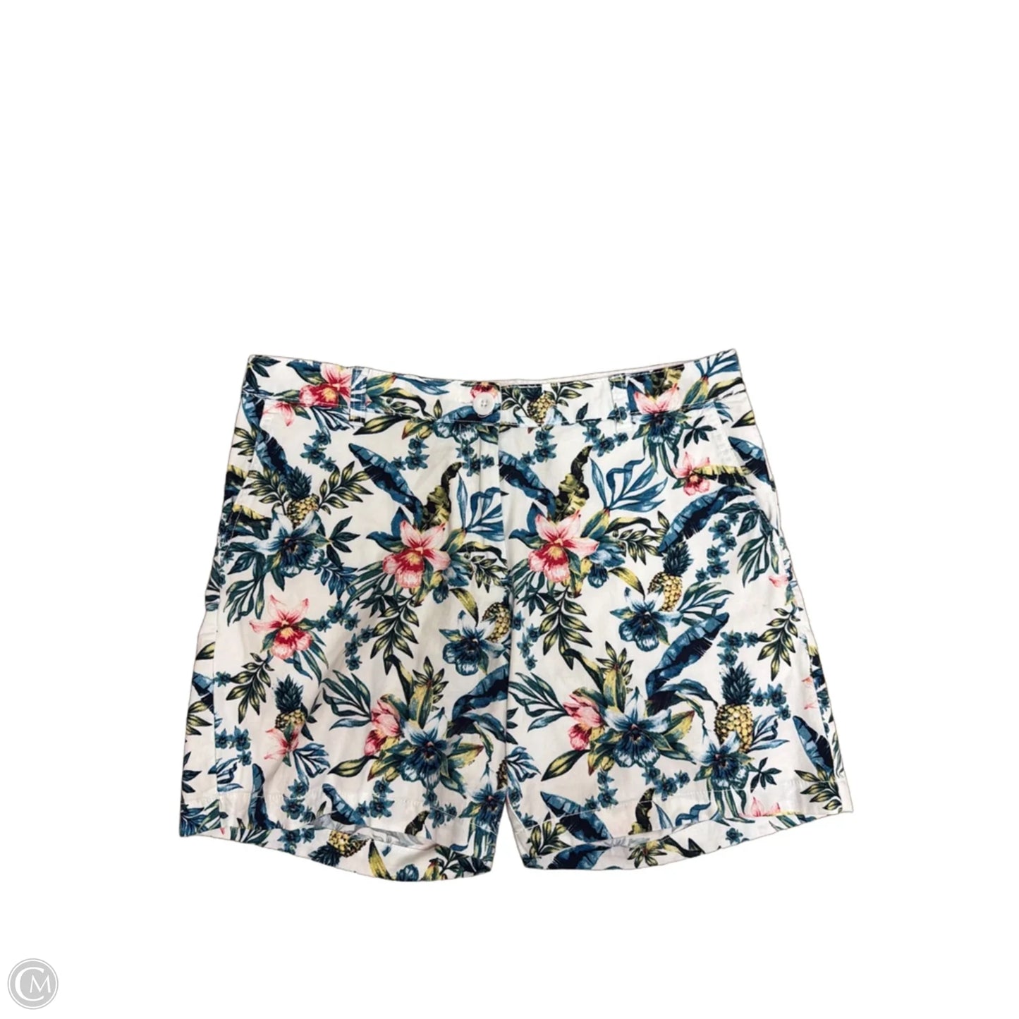 Shorts By Caribbean Joe In Tropical Print, Size: 12