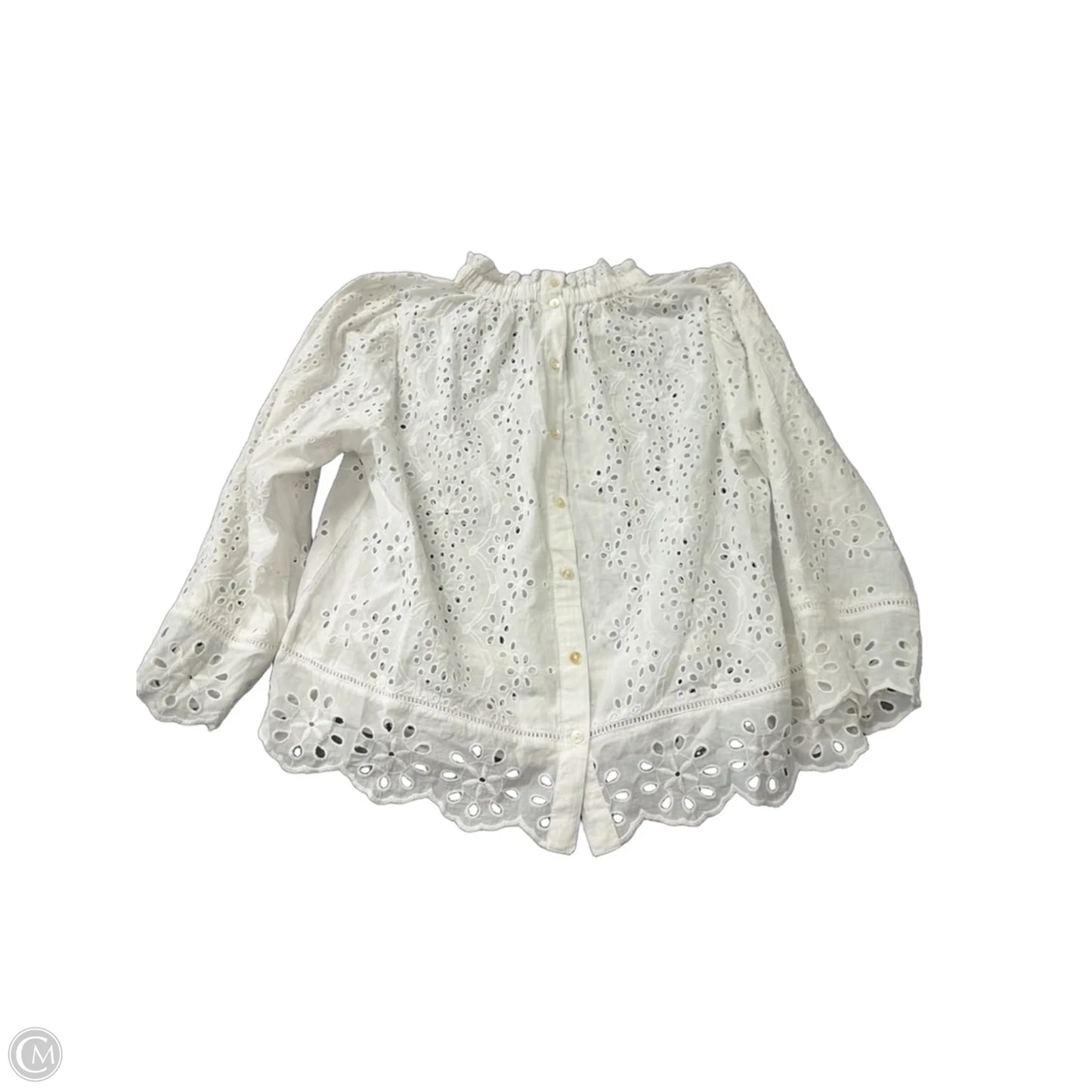 Top 3/4 Sleeve By jennifer & grace In White, Size: S