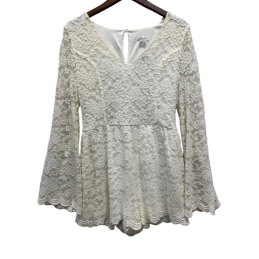 Romper By Venus In Cream, Size: M