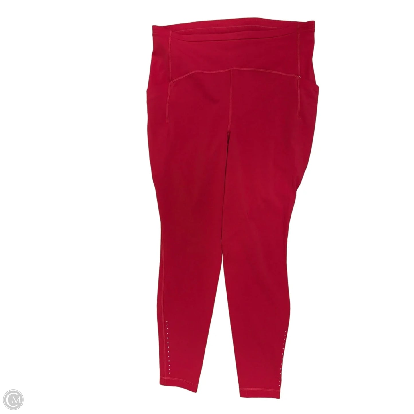Athletic Leggings By Lululemon In Red, Size: L