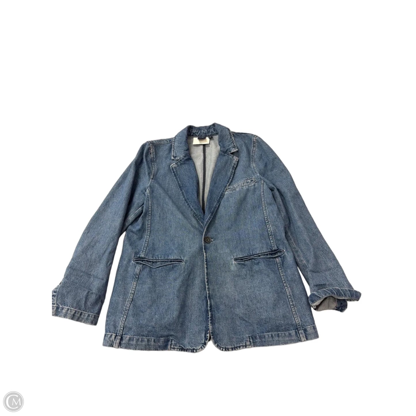 Blazer By Gap In Blue Denim, Size: M