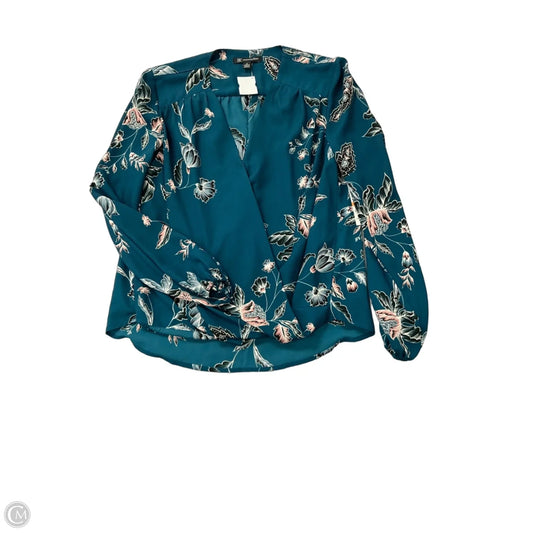Top Long Sleeve By Inc In Blue, Size: S