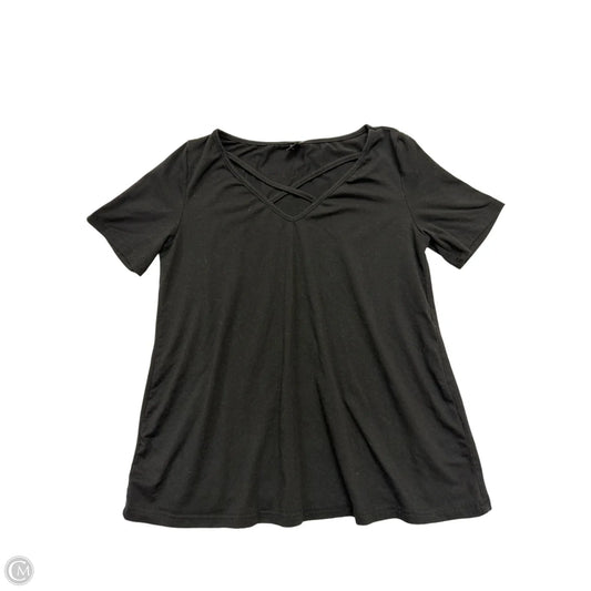 Top Short Sleeve By Shein In Black, Size: S