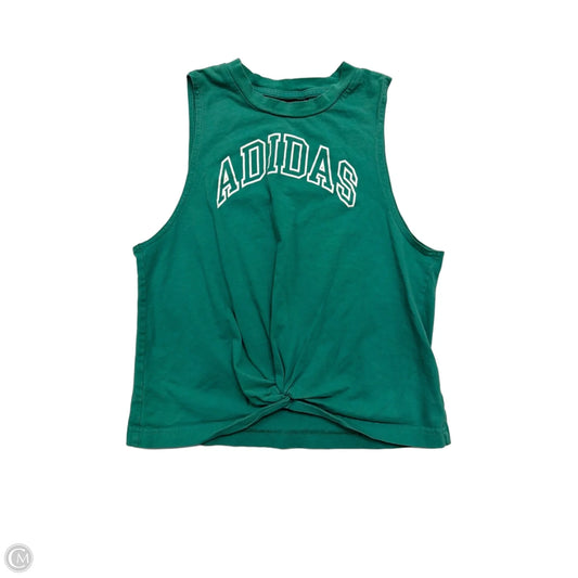 Athletic Tank Top By Adidas In Green, Size: Xs