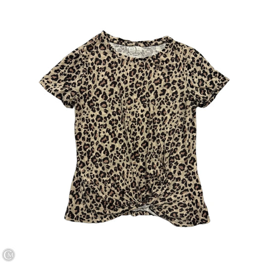 Top Short Sleeve By Maurices In Animal Print, Size: S