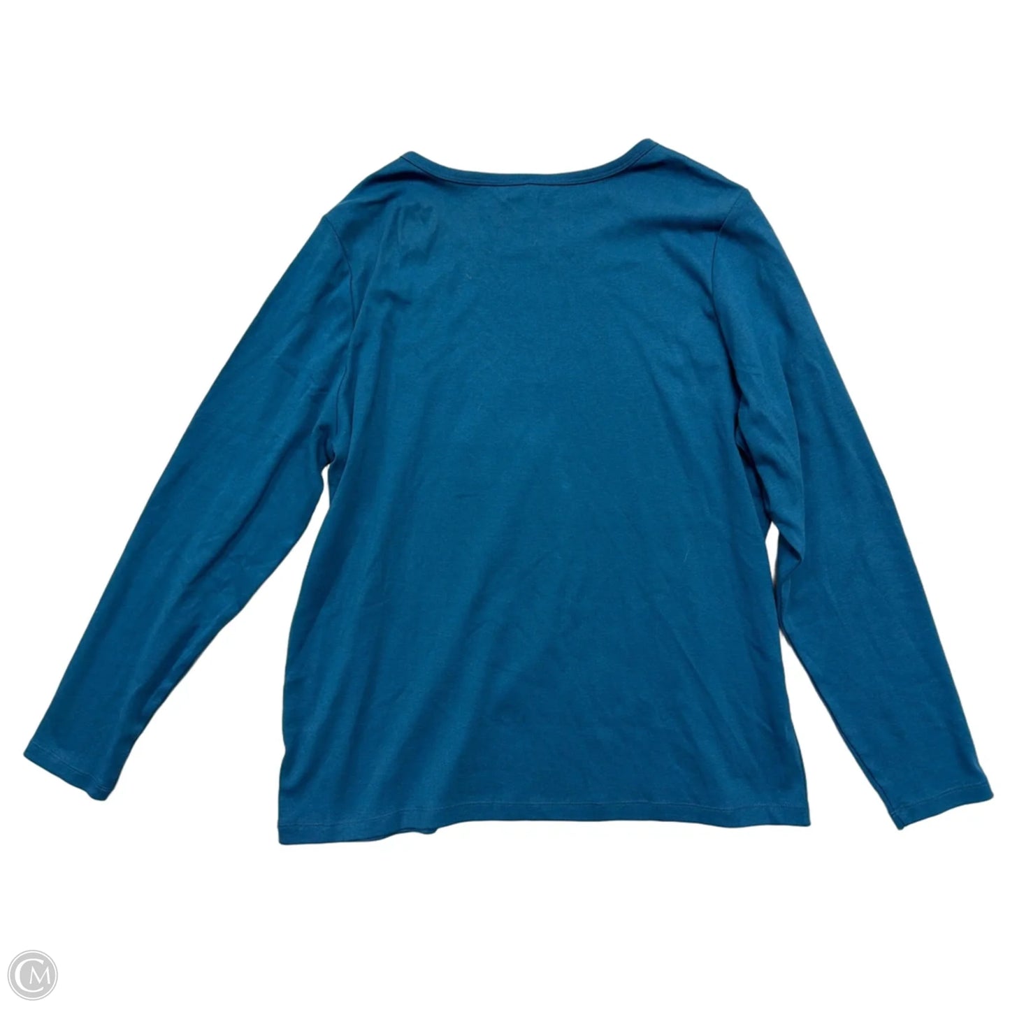 Top Long Sleeve Basic By St Johns Bay In Blue, Size: 1x