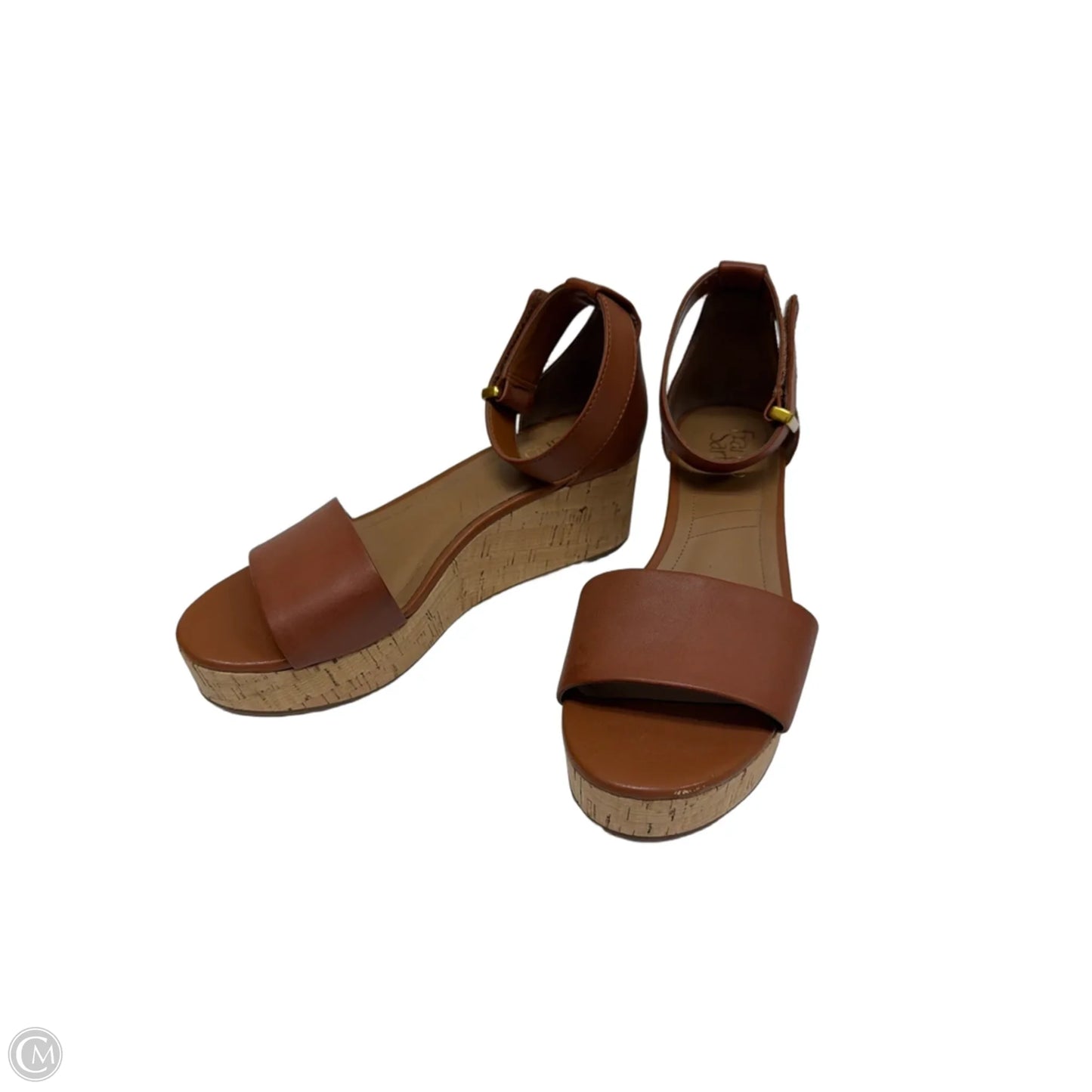 Sandals Heels Wedge By Franco Sarto In Brown, Size: 8