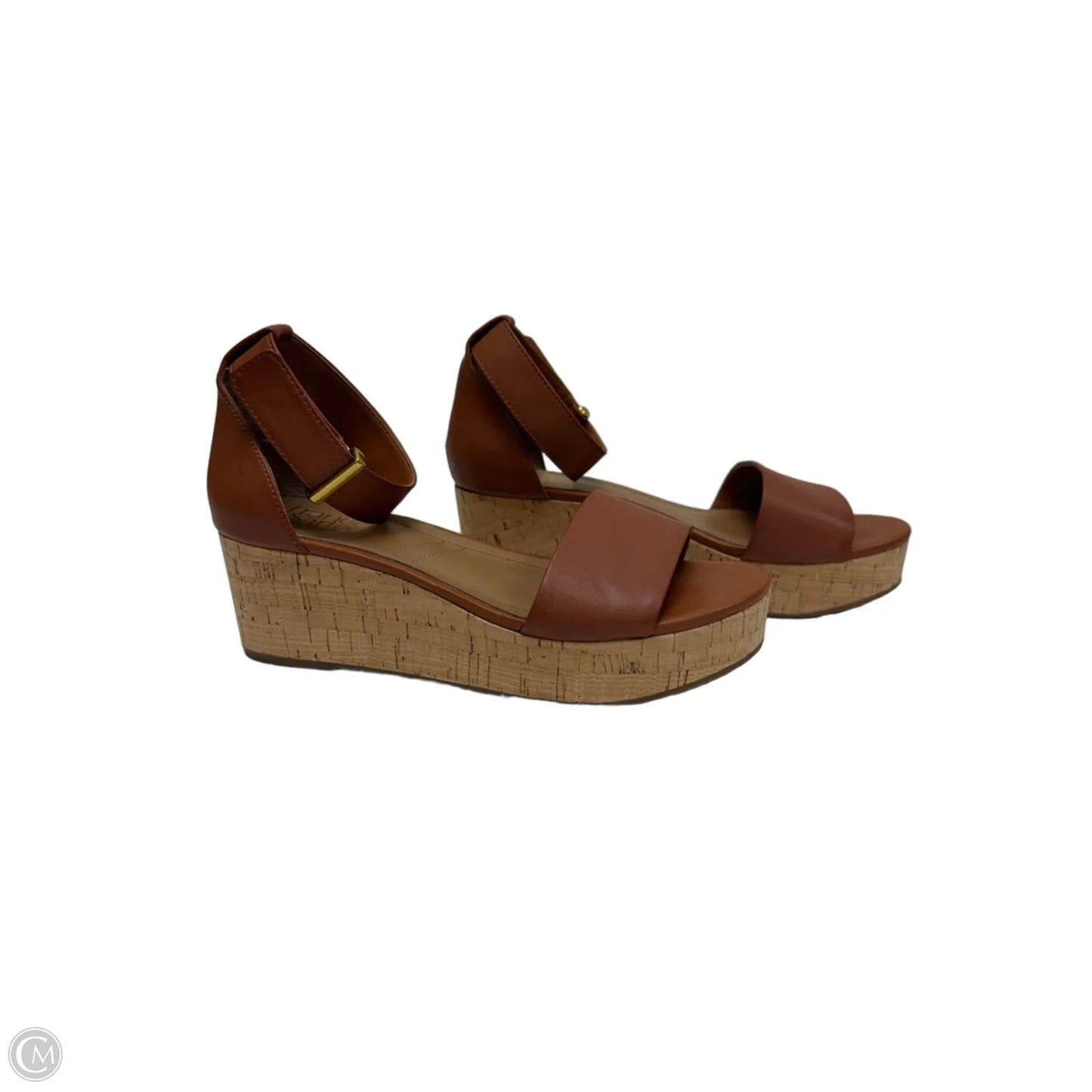 Sandals Heels Wedge By Franco Sarto In Brown, Size: 8