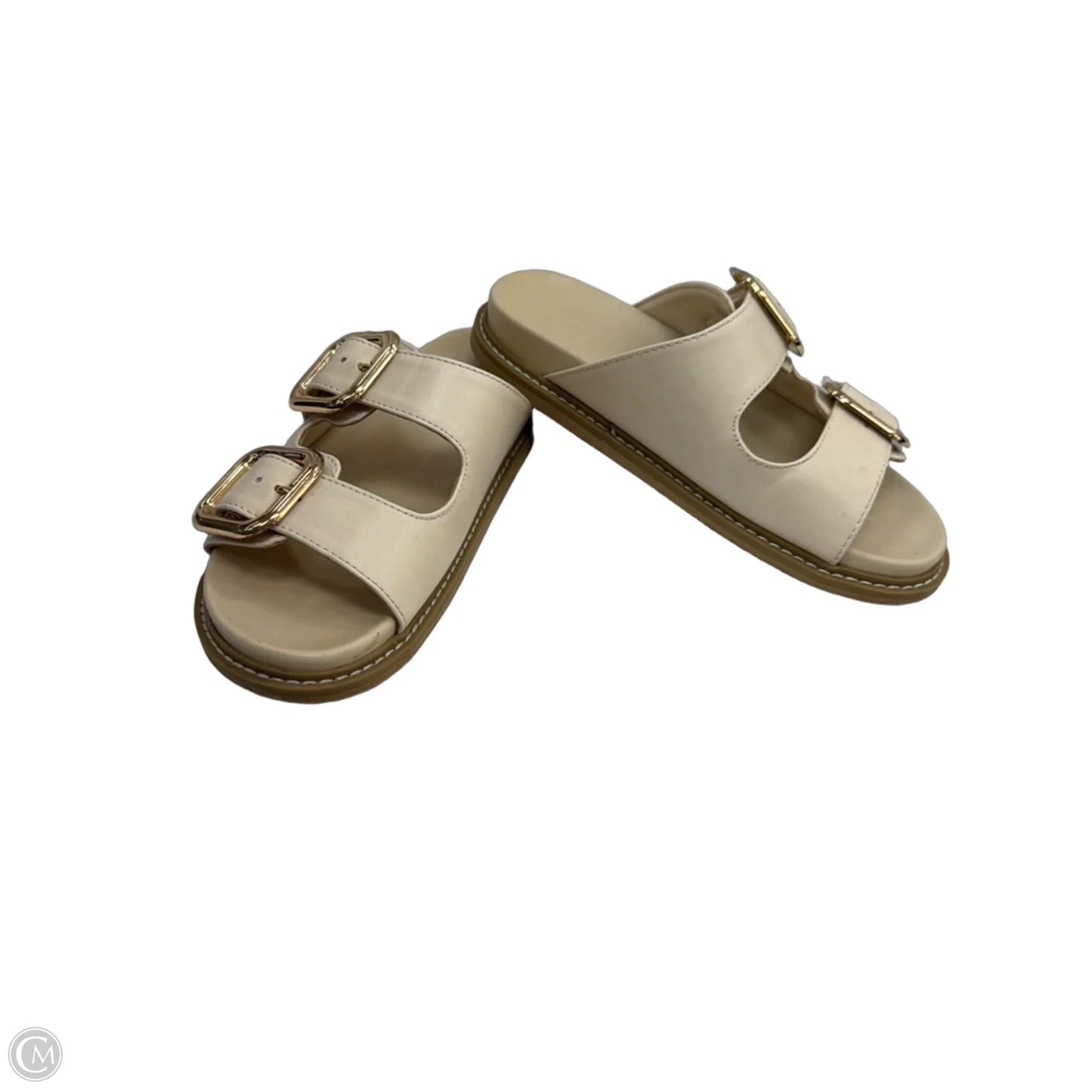 Sandals Flats By Universal Thread In Cream, Size: 6